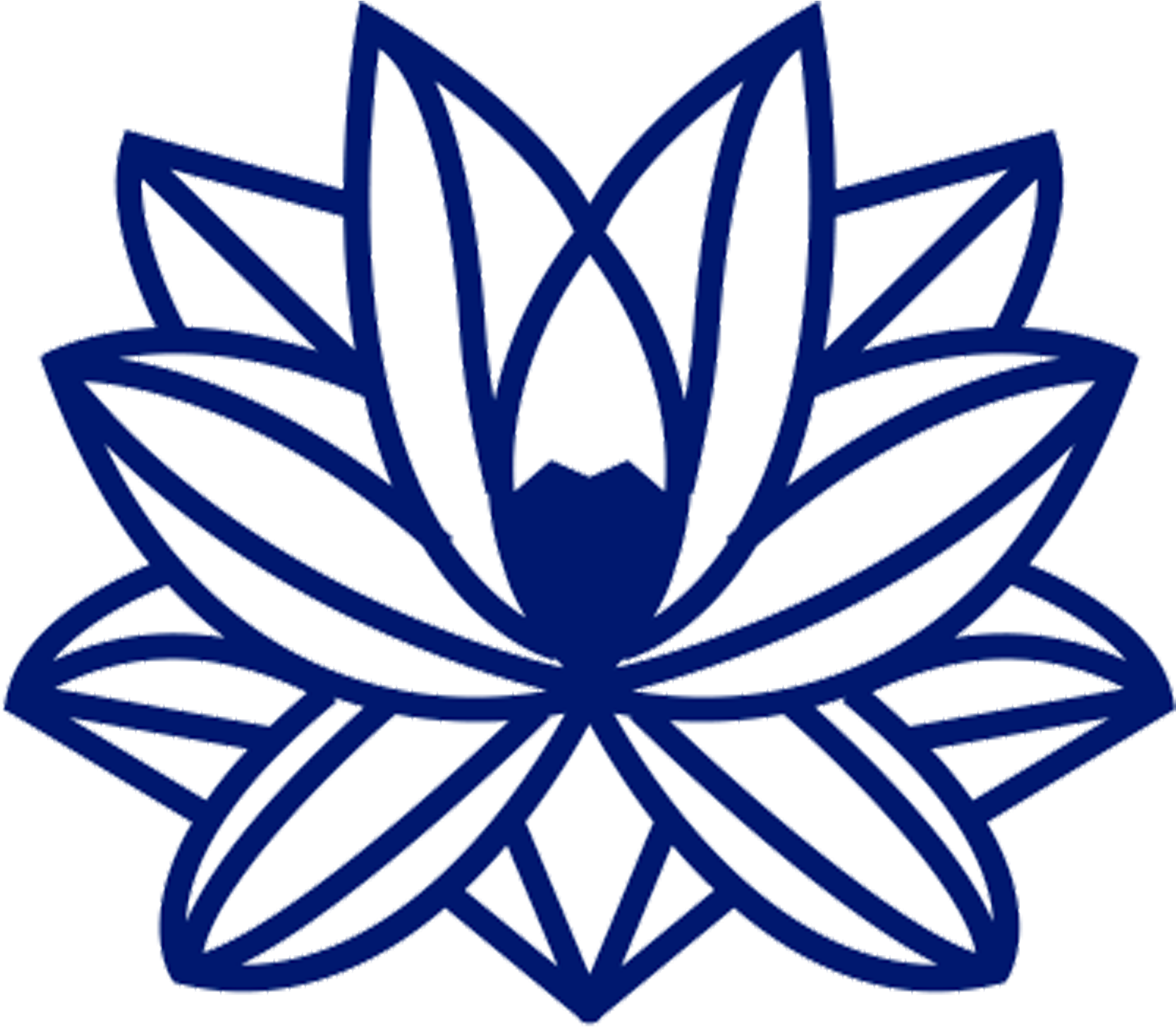 Country Wind Blue Lotus Edge Lattice - Clip Art (2362x2362)