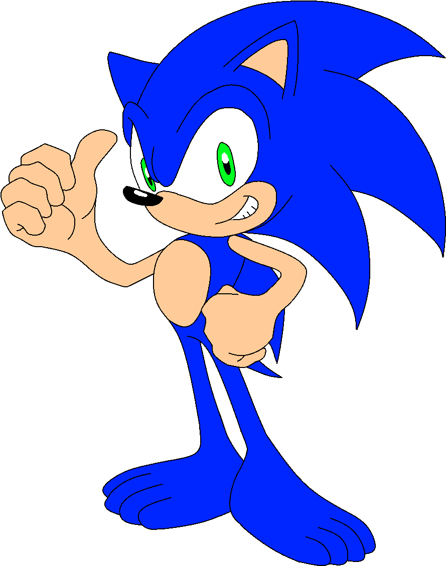 Sonic The Hedgehog Without Gloves (915x1181)