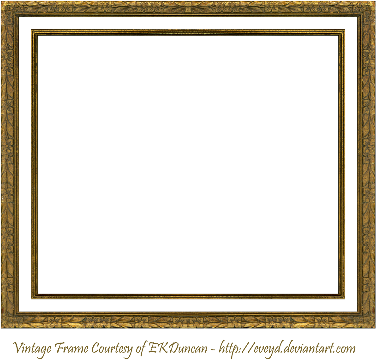 Vintage Gold Frames Clip Art - Gold Picture Frame Gif (1600x1533)