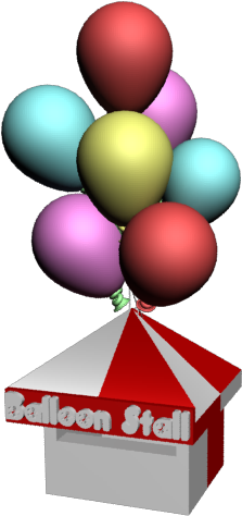 Balloon Clipart Stall - Illustration (640x480)