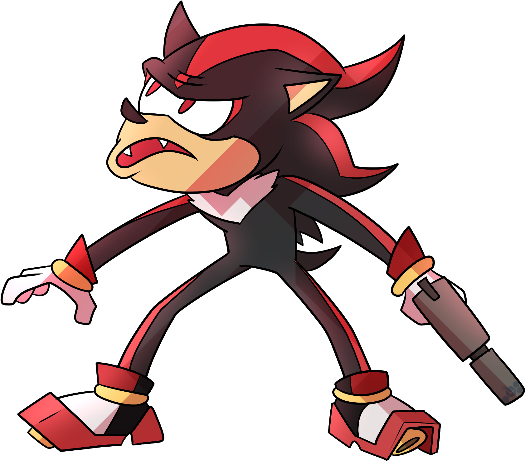 Red Vertebrate Fictional Character Cartoon Clip Art - Clip Art (1738x1503)