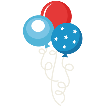 Balloon Clipart 4th July - 4th Of July Clipart Transparent Background (432x432)