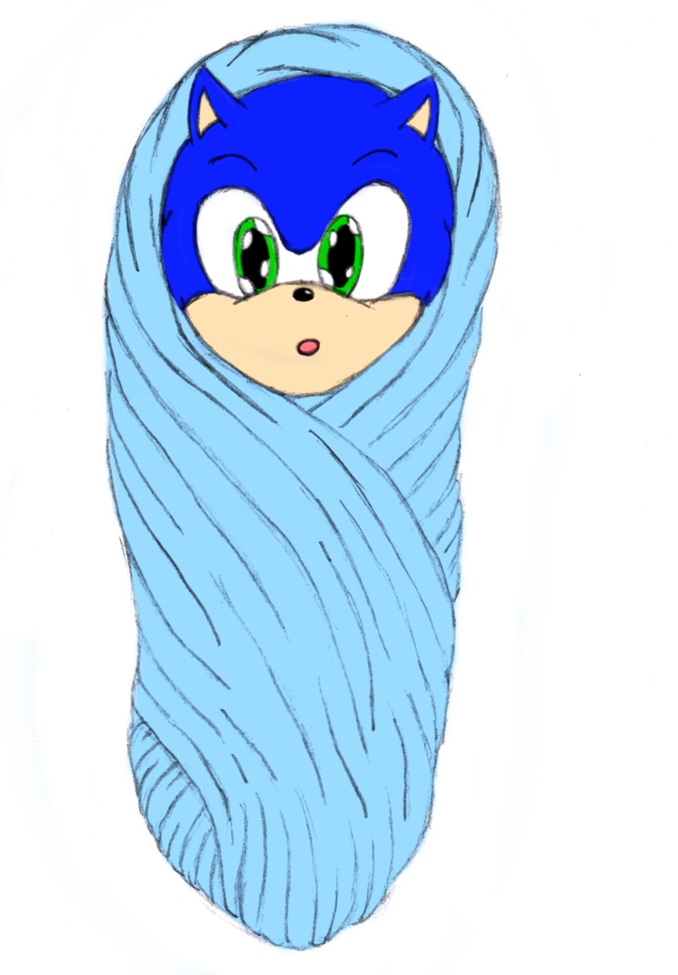 Baby Sonic The Hedgehog By Ark-shade - Baby Sonic The Hedgehog (746x1072)