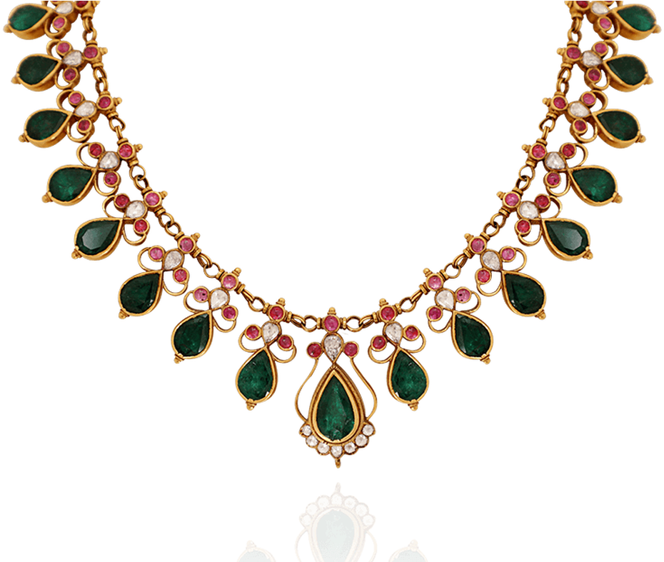 Emerald Gold Jewellery Emerald Ethnic Gold Necklace - Easter Bunny Cookie Cake (1266x786)