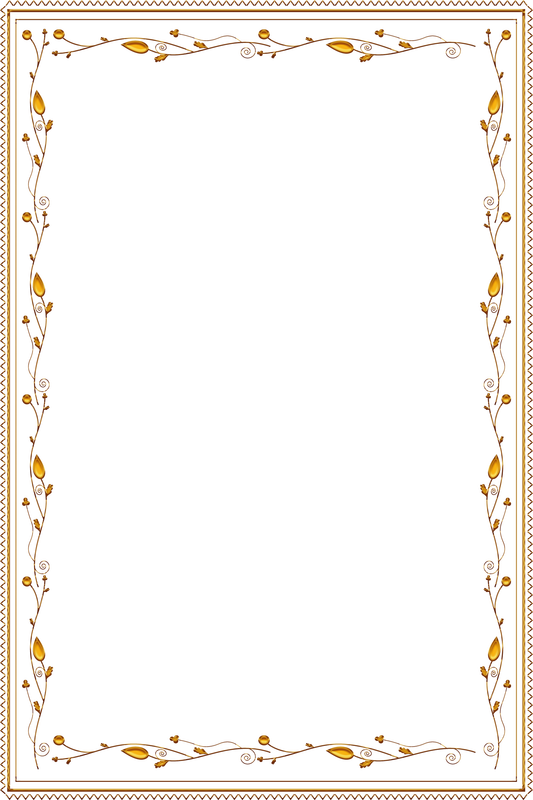 Frame Vintage Gold Ornate - Beauty And The Beast Border (533x800)