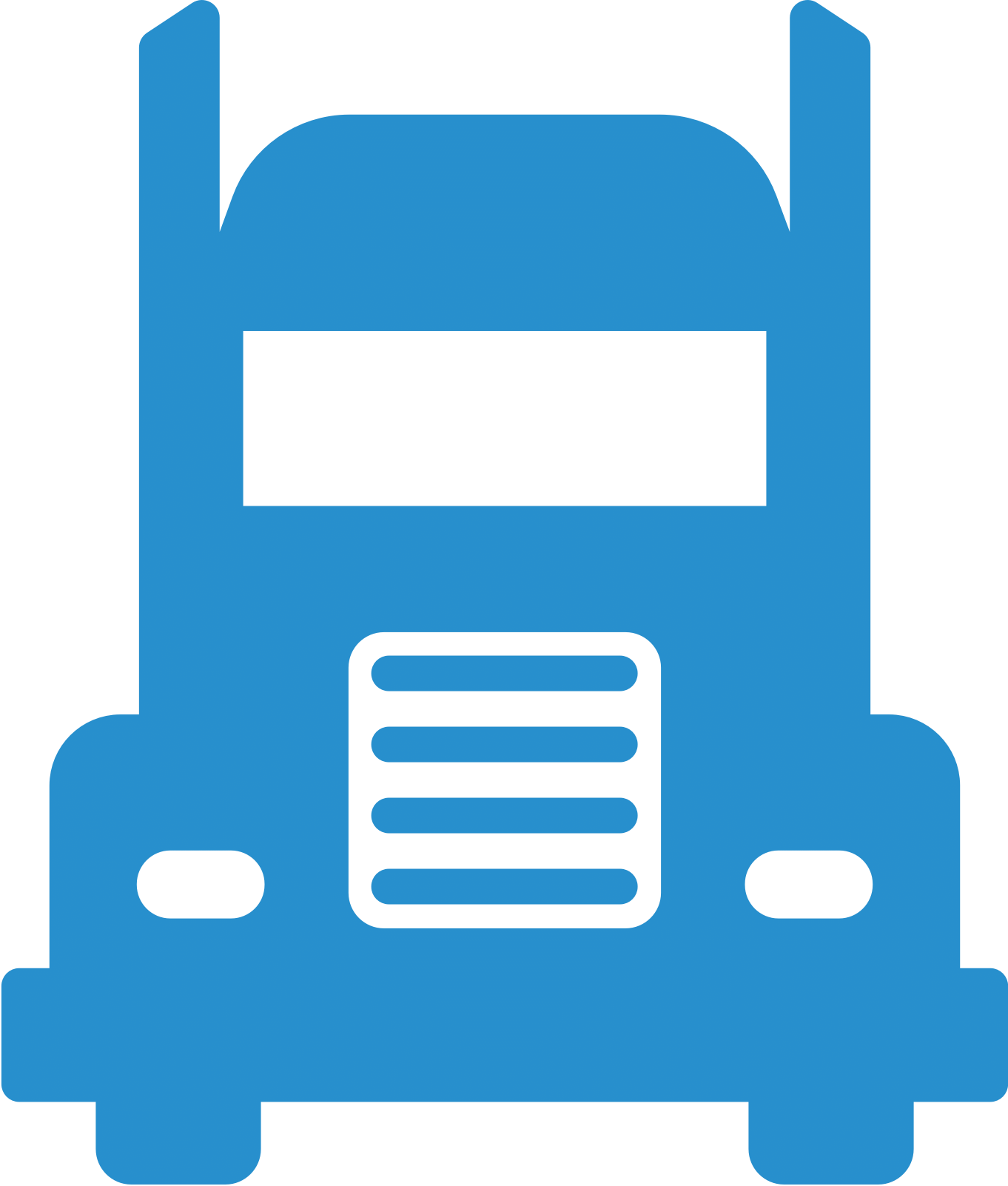 Semi-trailer Truck Car Computer Icons - Truck Icon Blue Png (1362x1602)
