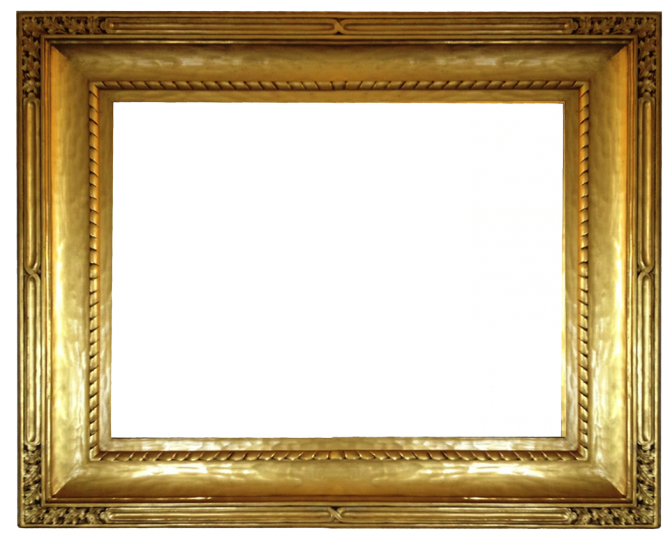 Vintage Frame Vector Eps Preview Links - Gold Gilt Frame (670x542)