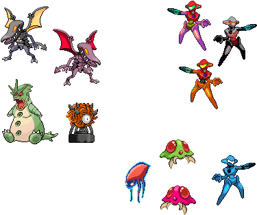 Elitegengar 0 6 Metroid Pokemon Fusions By Elitegengar - Metroid Pokemon (432x344)