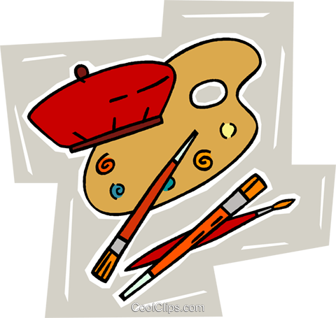 Artist's Palette Royalty Free Vector Clip Art Illustration - Illustration (480x455)
