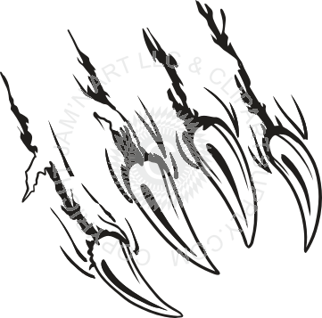 Clip Art Bear Claw (361x357)