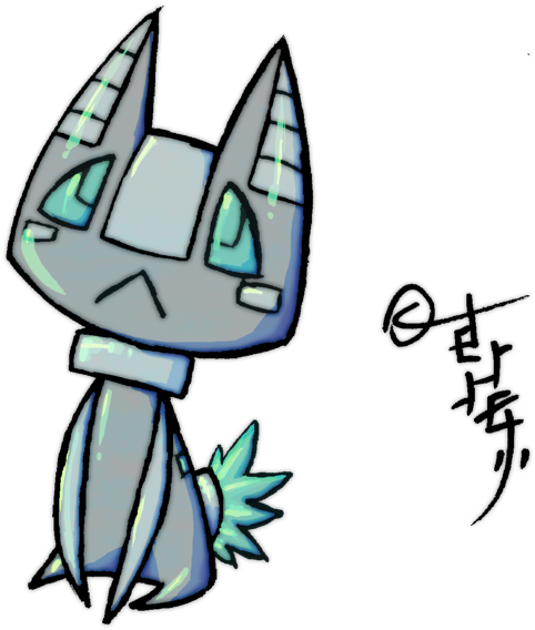 - - Chibi Robo-cat - - By Jesseth - Robot Cat Art Clip (550x621)