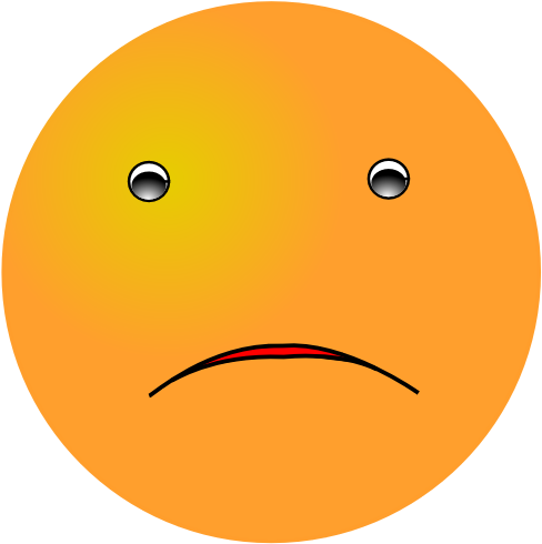 Frown Clipart Orange Smiley - Orange Smiley Face (500x500)