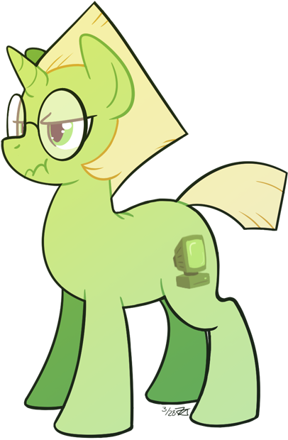 Zicygomar, Frown, Glasses, Peridot , Ponified, Safe, - Cartoon (462x648)