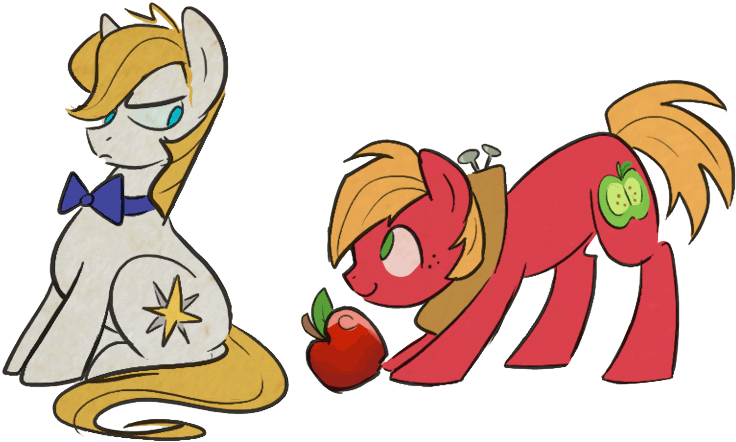 Egophiliac, Big Macintosh, Bowtie, Cute, Earth Pony, - Prince Blueblood X Big Mac (795x460)
