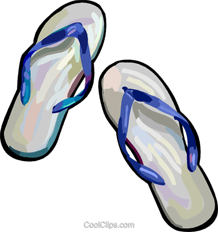 Sandals Royalty Free Vector Clip Art Illustration - Homophones Beef Pork Ribs Poultry (451x480)