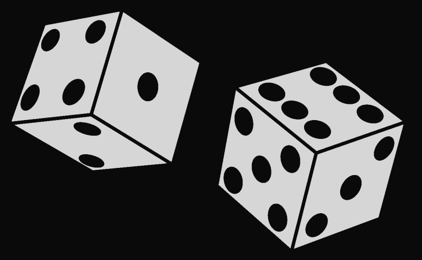 Dice Clipart Black And White (830x511)