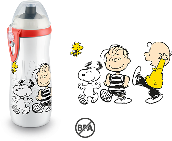 Nuk Peanuts Sports Cup 300 Ml Sporta Pudele Ar Izvelkamo - Nuk Snoopy Sport Cup 450 Ml (600x500)