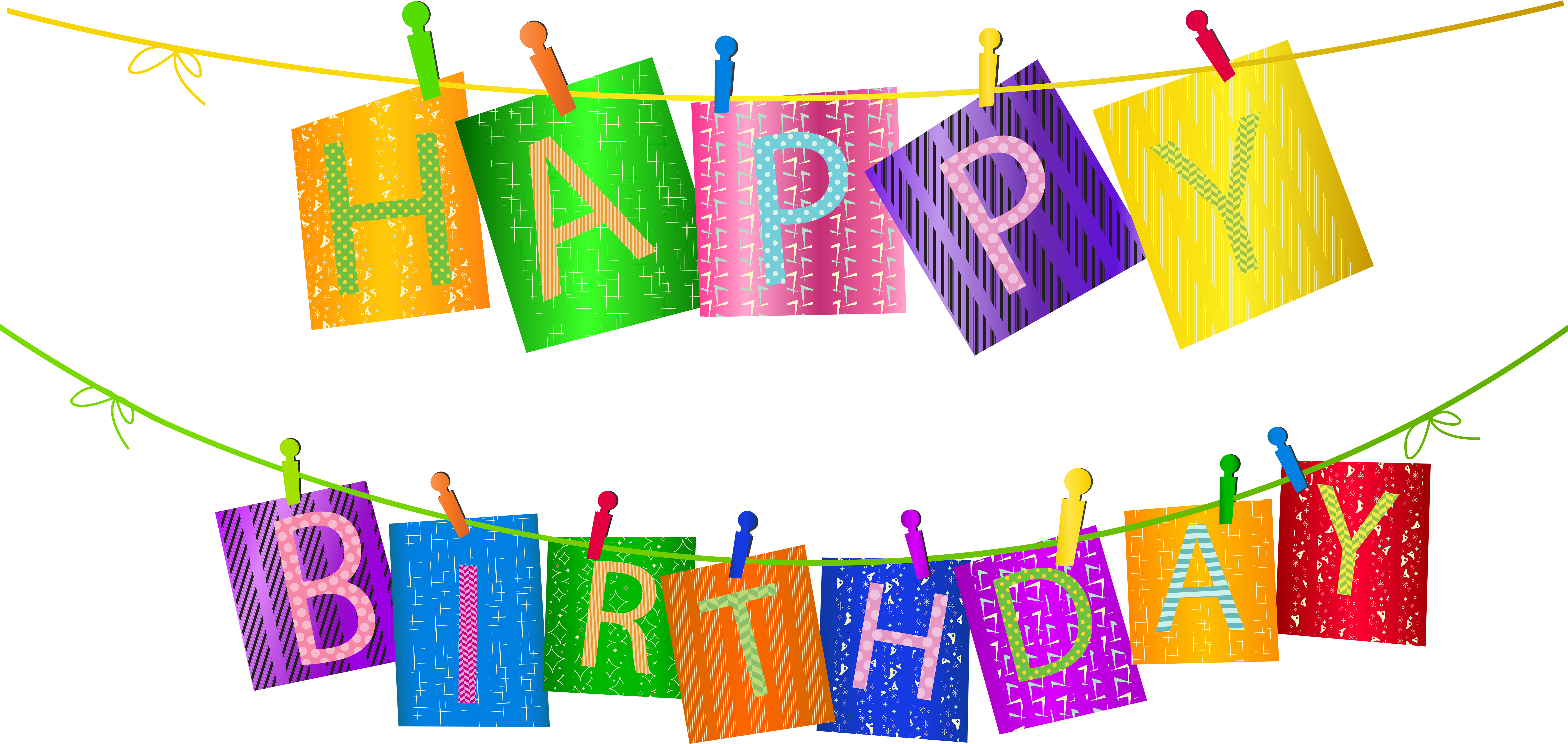 Happy Birthday Streamer Png Clip Art Imageu200b Gallery - Happy Birthday Streamer Png (8000x4303)