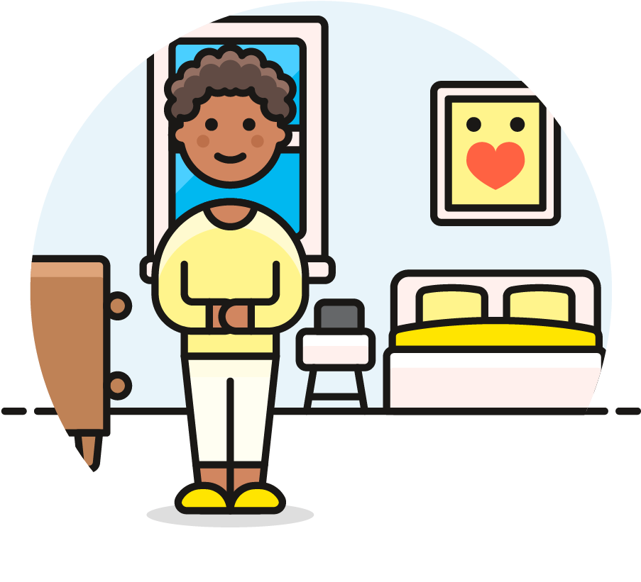 100 Bedroom Bedtime Female African American - Cartoon (1025x1148)