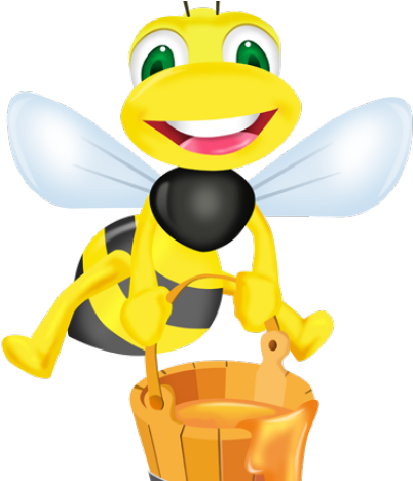 Cartoon Bees Clipart - Bee Honey Cartoon Png (640x480)