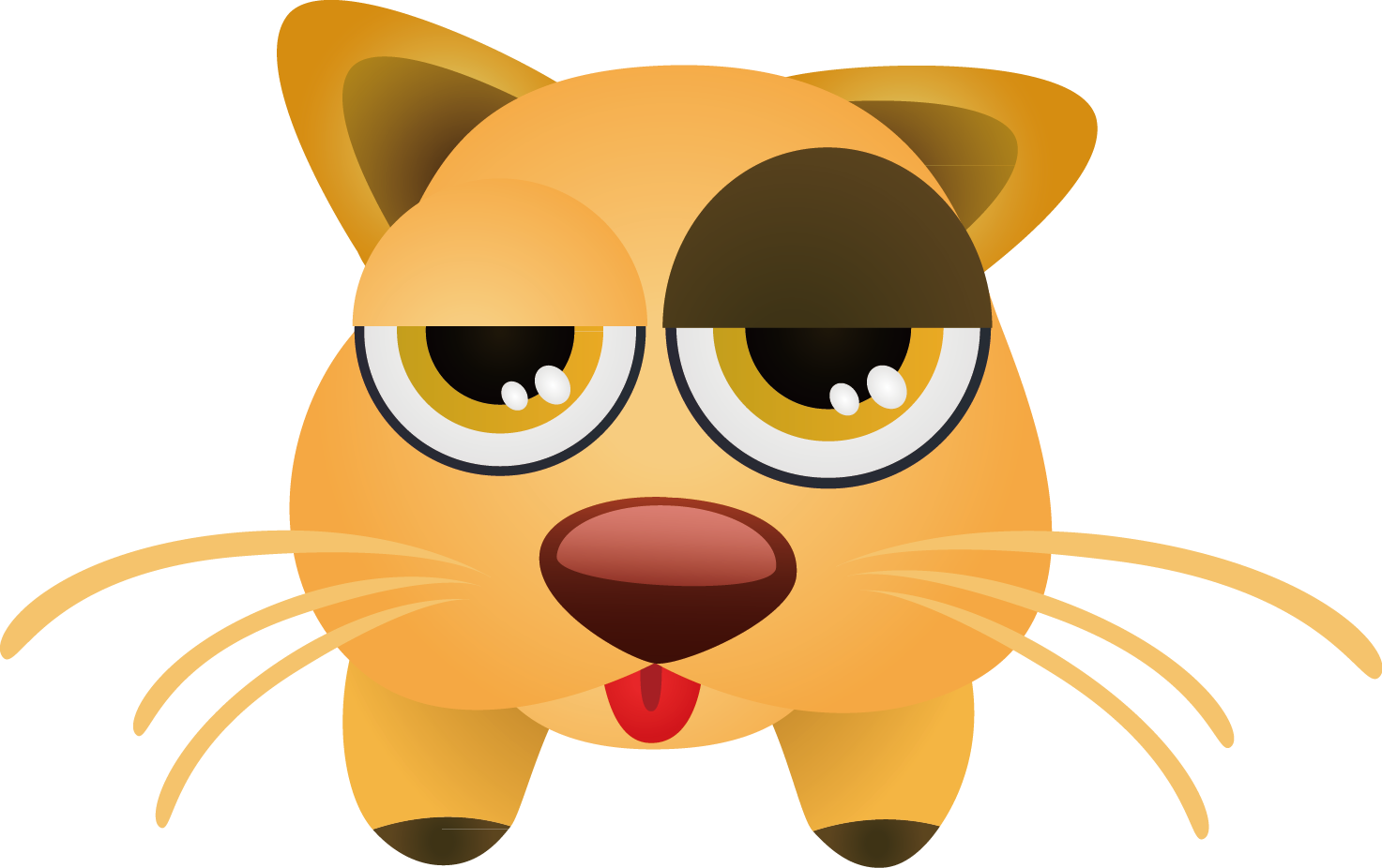 Cat Dog Drawing Euclidean Vector - Modelce Sevimli Kedi Priz Sticker (1473x926)