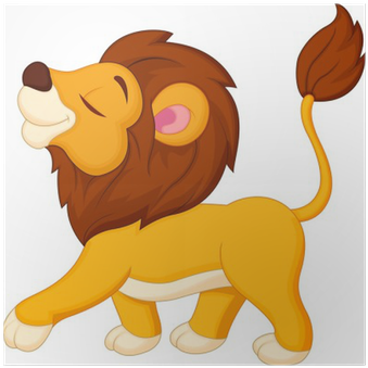 Lion Walking Cartoon (400x400)