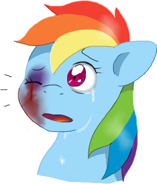 Stockingstreams, Black Eye, Blood, Crying, Dashabuse, - Cartoon (320x376)