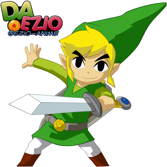 Link By Ezio-anime - Legend Of Zelda: Phantom Hourglass (600x581)