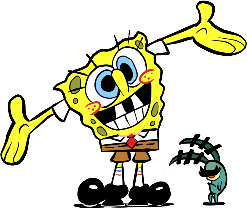 Spongebob And Plankton By Joeywaggoner - Spongebob And Plankton (905x761)