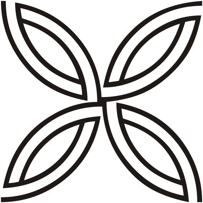 Ribbon Leafs Ornament Black - Celtic Knot (680x680)