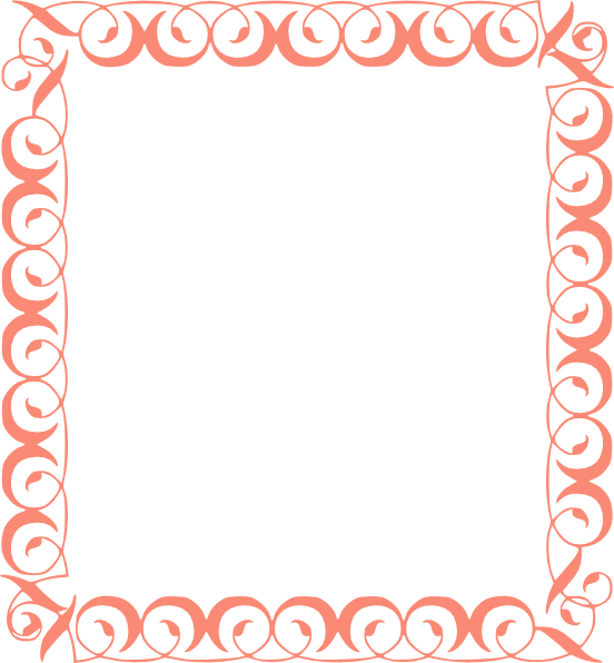 Coral Clipart Wedding - Green Borders And Frames (552x596)