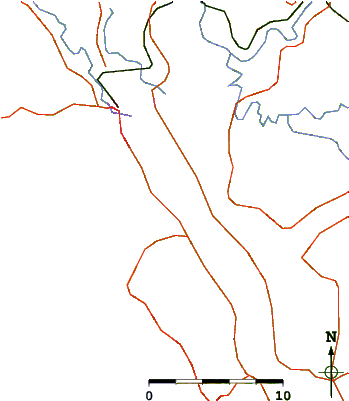 Routes Et Rivières À Proximité Baylys Beach - Illustration (601x400)