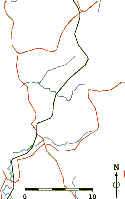 Roads And Rivers Around Shelly Beach, New Zealand - Diagram (601x400)