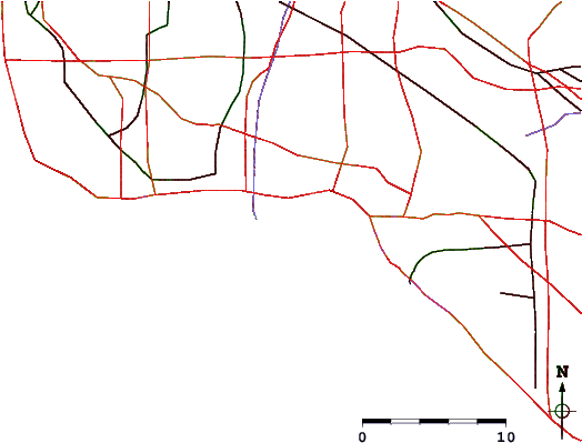 California Roads And Rivers Around Long Beach, Inner - Long Beach (601x398)