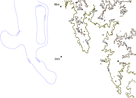 Shoreline Around Sunset Beach Geraldron - Map (601x398)