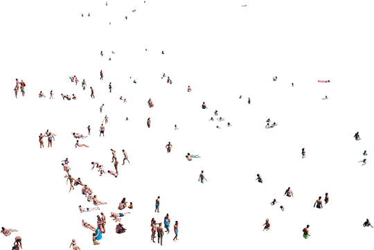 Png People On Beach Aerial View - People On Beach Aerial Png (659x480)
