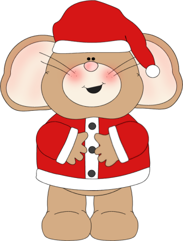 Christmas Clip Art Mouse (356x470)