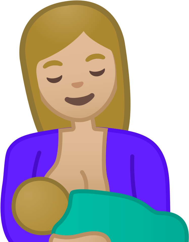 Breast Feeding Medium Light Skin Tone Icon - Breastfeeding (1024x1024)