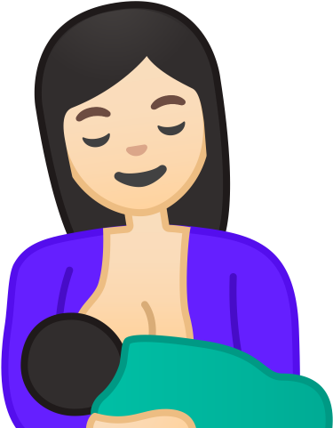 10692 Breast Feeding Light Skin Tone Icon - Breastfeeding (512x512)