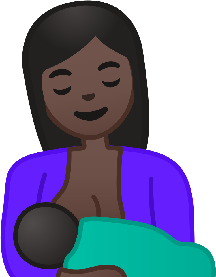 Breast Feeding Dark Skin Tone Icon - Dark Skin (1024x1024)