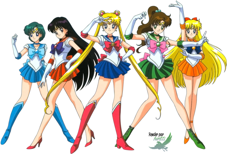 Sailor Moon Render By Anouet-d5e58cu - All Sailor Moon Scouts (800x542)