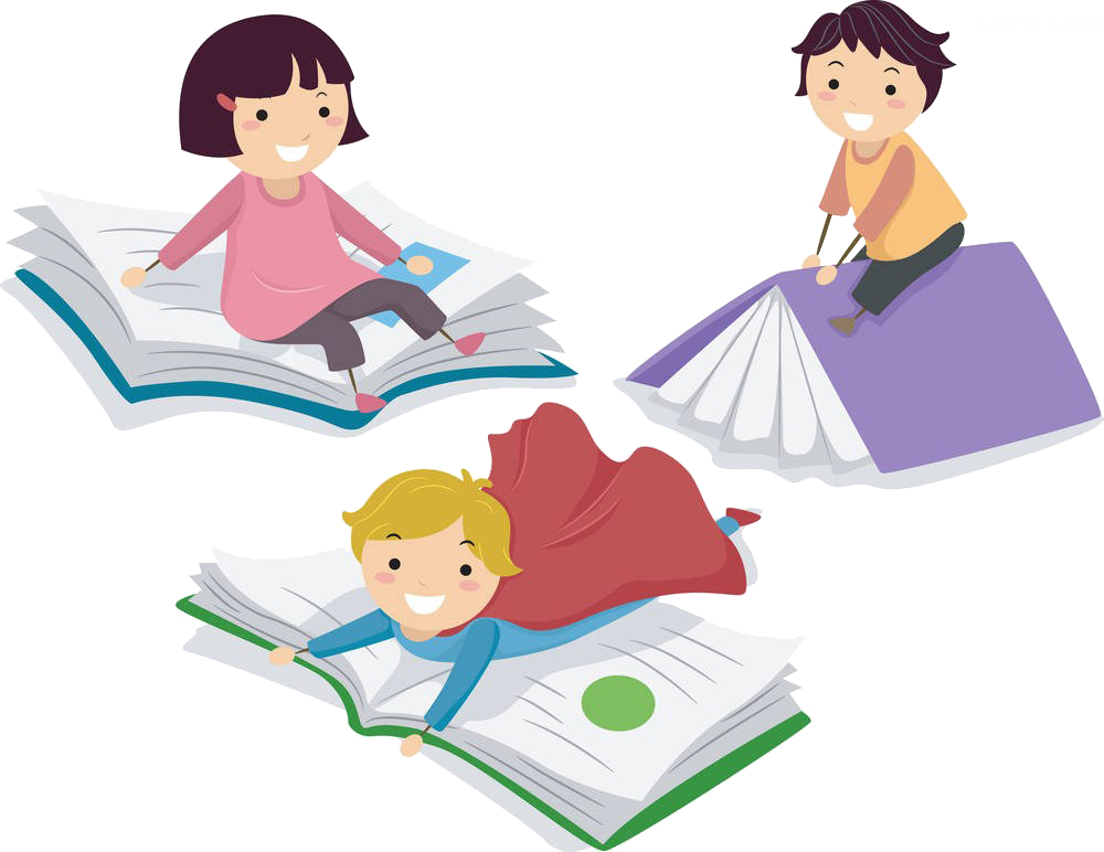 Child Paper Clip Art - Reading Journey Clipart Png (1000x772)