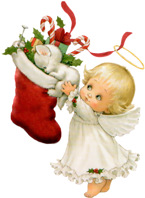 Dark Angel Clipart Christmas Angel - Christmas Angel Clipart Free (514x669)