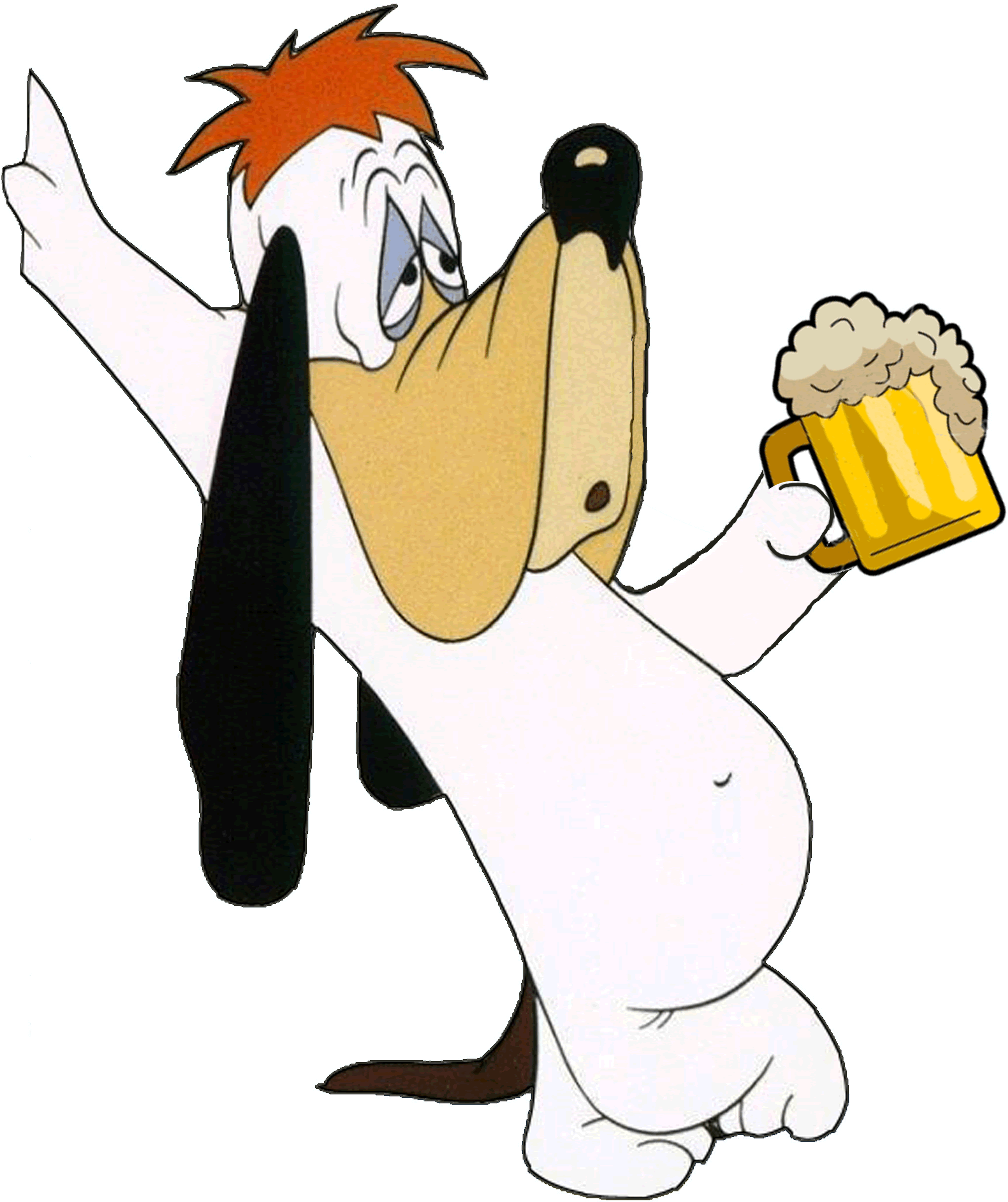Droopy Dog Holding Cup - Sad Cartoon Dog Droopy (2040x2432)