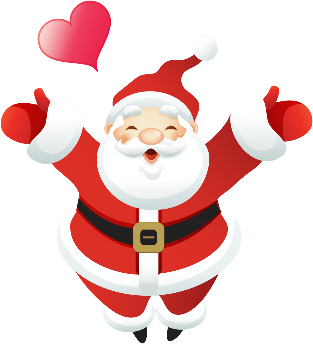 Vector Santa Claus Clipart - Imagenes De Papa Noel Animadas (1280x1408)