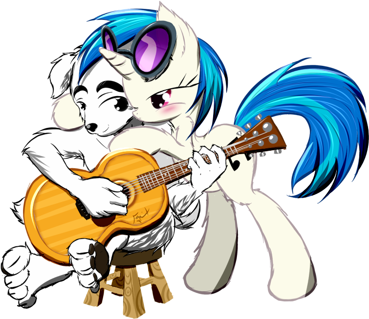 Animal Crossing, Artist - Animal Crossing Dog With Guitar (960x768)