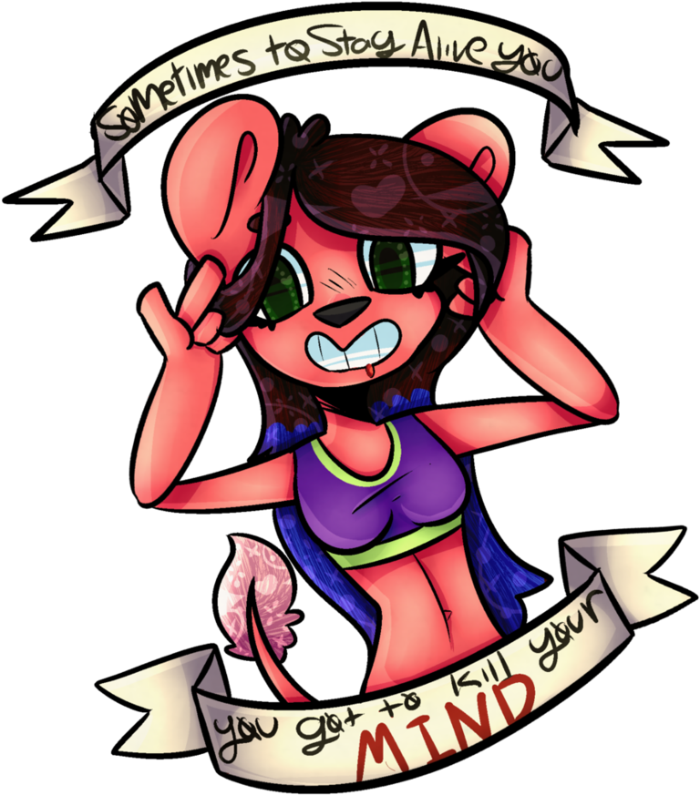 Sometimes To Stay Alive You Gotta Kill Your Mind By - Cartoon (887x901)