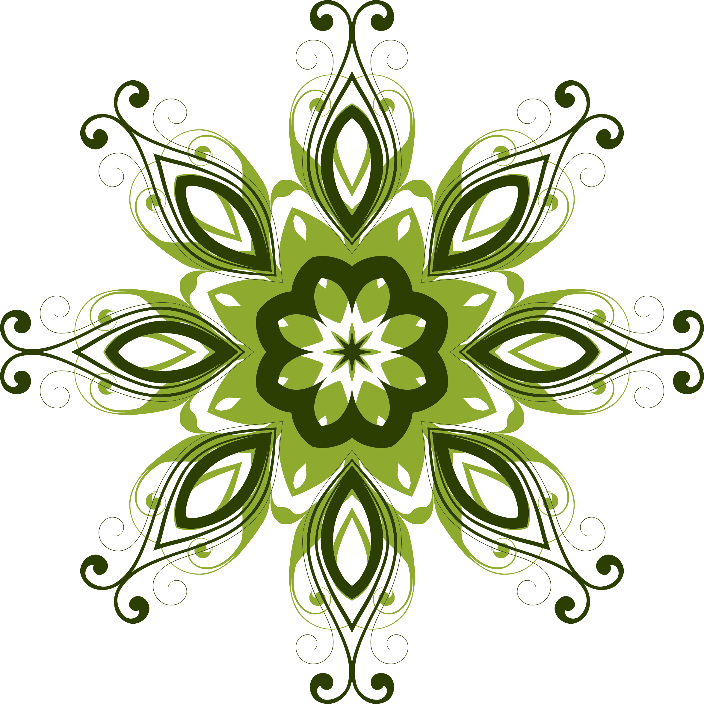 Flower Design Image - Flower Vector Green Png (2350x2350)