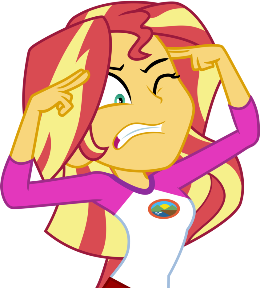 Sunset Trying To Harness Her Mind Powers Unshaded By - Sunset (844x947)