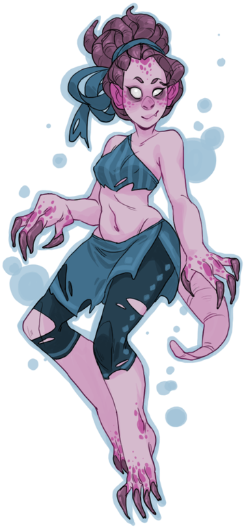 Caecelia Is An Lake Monster/eel Girl - Eel Girl (425x800)